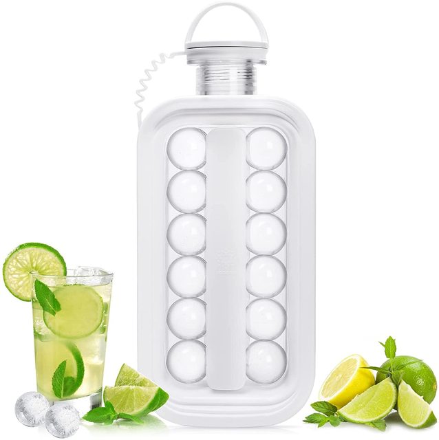 2 in 1 Perfect Freezed Ice Ball Maker & Water Bottle